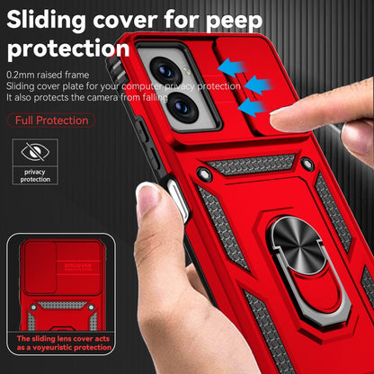 For Motorola Moto G Power 5G 2024 Sliding Camshield Holder Phone Case(Red) by buy2fix