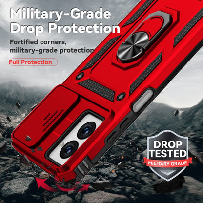 For Motorola Moto G Power 5G 2024 Sliding Camshield Holder Phone Case(Red) by buy2fix