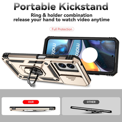 For Motorola Moto G Power 5G 2024 Sliding Camshield Holder Phone Case(Gold) by buy2fix