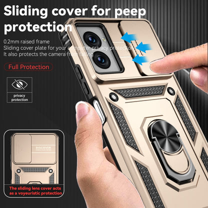For Motorola Moto G Power 5G 2024 Sliding Camshield Holder Phone Case(Gold) by buy2fix