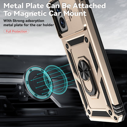 For Motorola Moto G Power 5G 2024 Sliding Camshield Holder Phone Case(Gold) by buy2fix