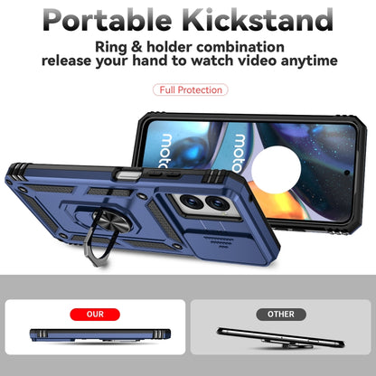 For Motorola Moto G Power 5G 2024 Sliding Camshield Holder Phone Case(Blue) by buy2fix