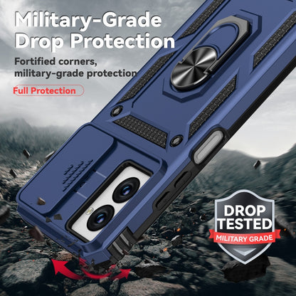 For Motorola Moto G Power 5G 2024 Sliding Camshield Holder Phone Case(Blue) by buy2fix