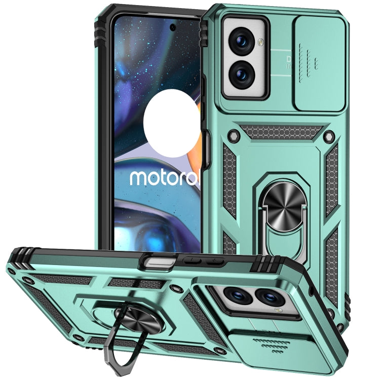 For Motorola Moto G Power 5G 2024 Sliding Camshield Holder Phone Case(Green) by buy2fix