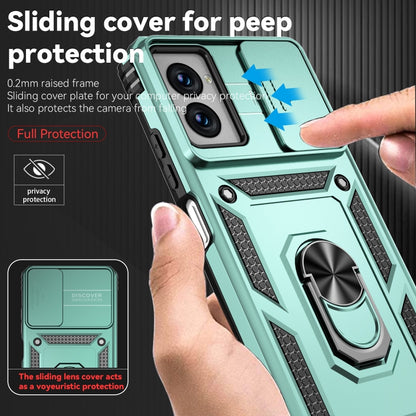 For Motorola Moto G Power 5G 2024 Sliding Camshield Holder Phone Case(Green) by buy2fix