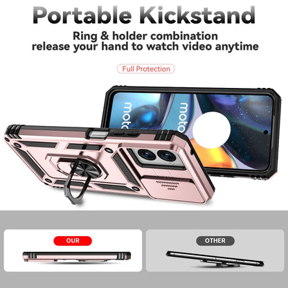 For Motorola Moto G Power 5G 2024 Sliding Camshield Holder Phone Case(Rose Gold) by buy2fix