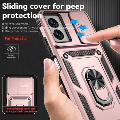 For Motorola Moto G Power 5G 2024 Sliding Camshield Holder Phone Case(Rose Gold) by buy2fix