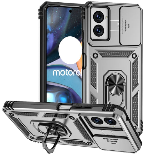 For Motorola Moto G Power 5G 2024 Sliding Camshield Holder Phone Case(Silver) by buy2fix