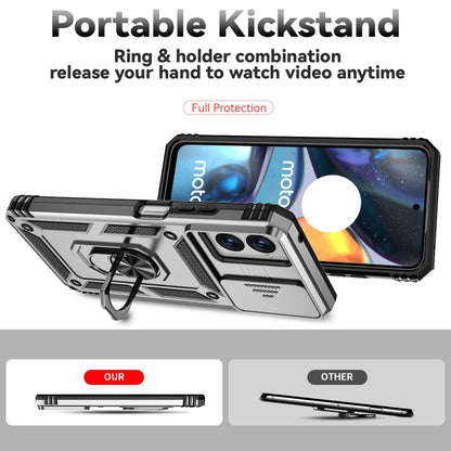 For Motorola Moto G Power 5G 2024 Sliding Camshield Holder Phone Case(Silver) by buy2fix