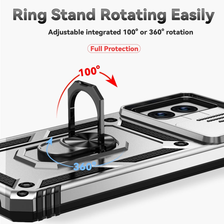 For Motorola Moto G Power 5G 2024 Sliding Camshield Holder Phone Case(Silver) by buy2fix