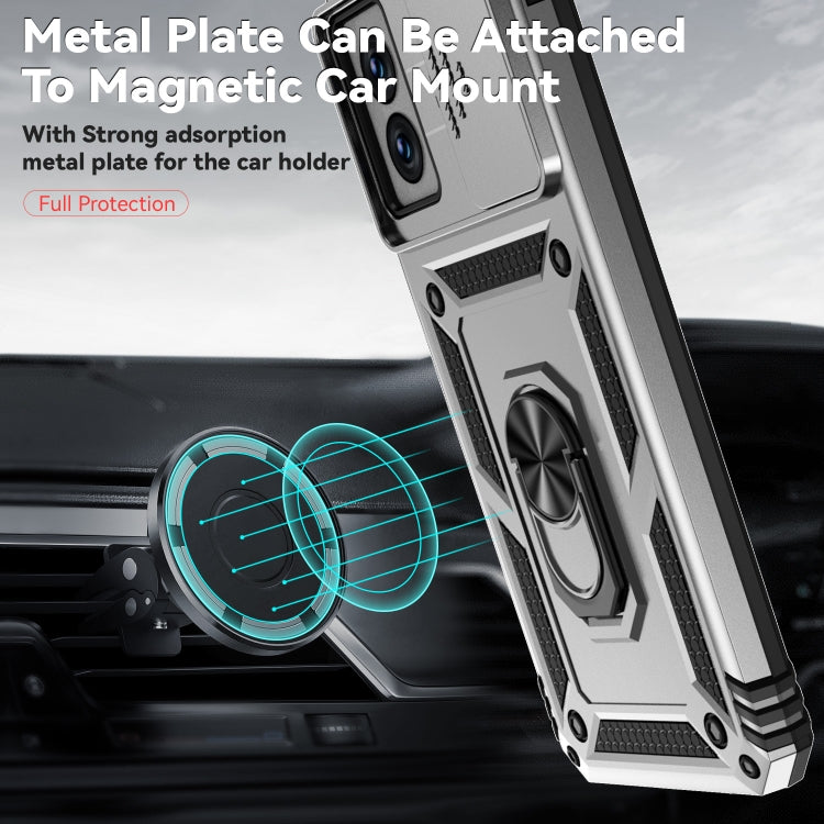 For Motorola Moto G Power 5G 2024 Sliding Camshield Holder Phone Case(Silver) by buy2fix