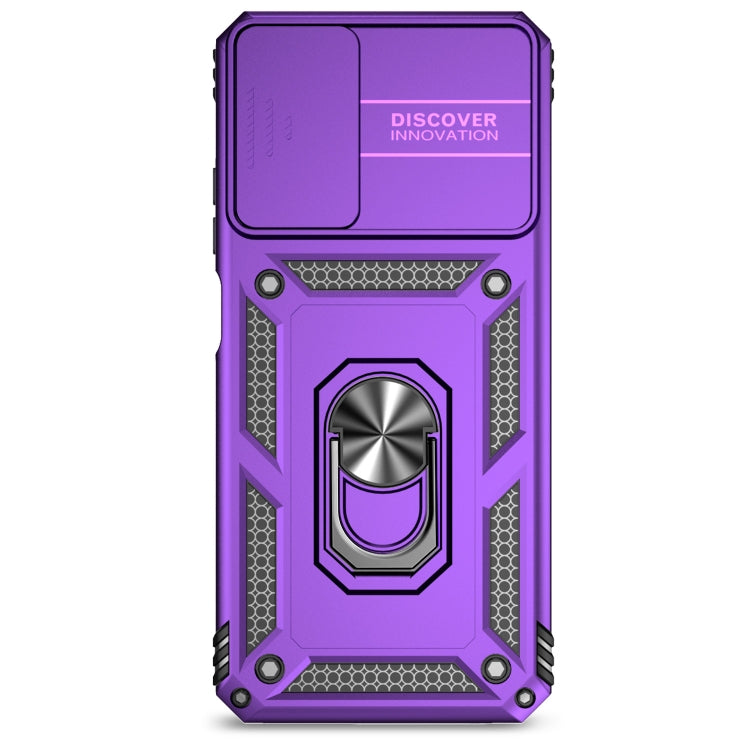 For Motorola Moto G Power 5G 2024 Sliding Camshield Holder Phone Case(Purple) by buy2fix