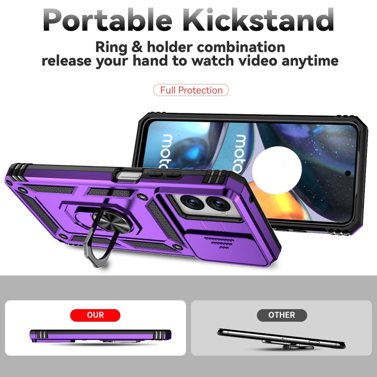 For Motorola Moto G Power 5G 2024 Sliding Camshield Holder Phone Case(Purple) by buy2fix