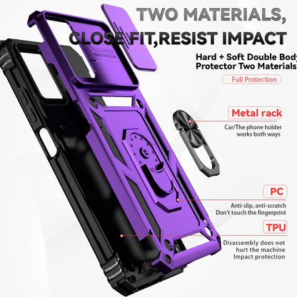 For Motorola Moto G Power 5G 2024 Sliding Camshield Holder Phone Case(Purple) by buy2fix