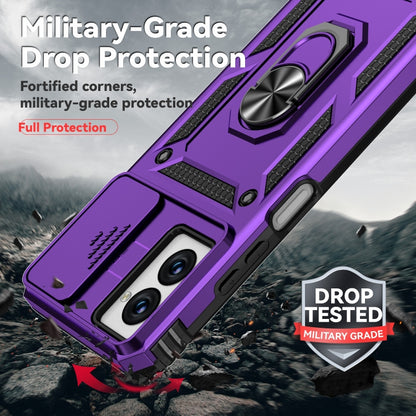For Motorola Moto G Power 5G 2024 Sliding Camshield Holder Phone Case(Purple) by buy2fix