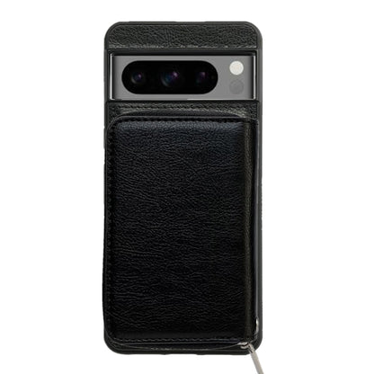 For Google Pixel 9 Pro XL Solid Color Zipper 11-Card Slots Bag Phone Case with Lanyard(Black) by buy2fix