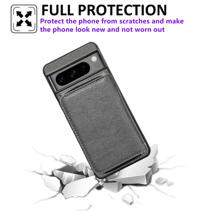 For Google Pixel 9 / 9 Pro Solid Color Zipper 11-Card Slots Bag Phone Case with Lanyard(Grey) by buy2fix