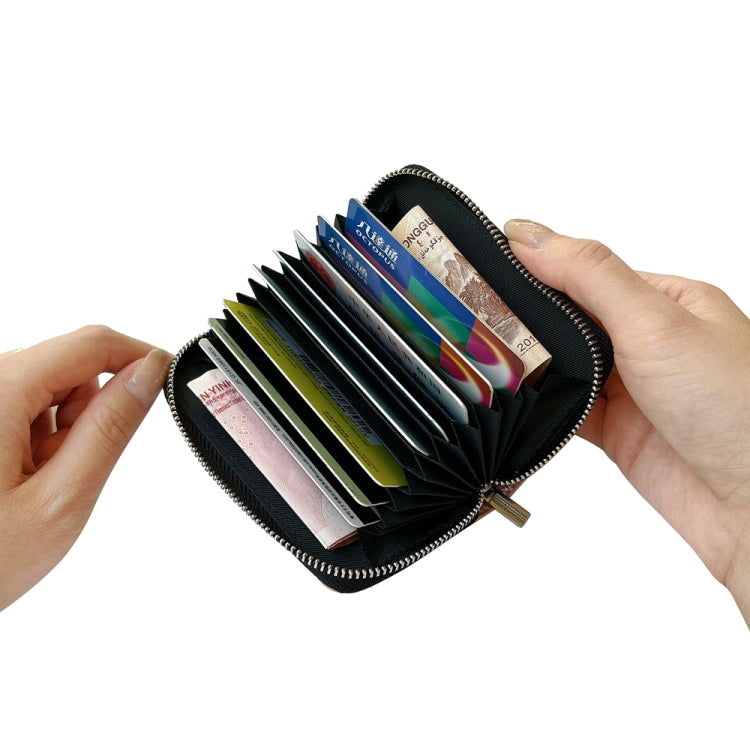 For iPhone 16 Pro Max Solid Color Zipper 11-Card Slots Bag Phone Case with Lanyard(Rose Gold) - iPhone 16 Pro Max Cases by buy2fix | Online Shopping UK | buy2fix