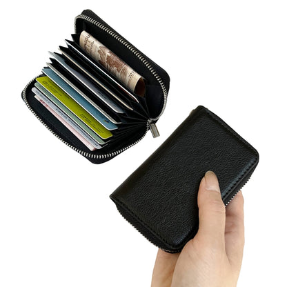 For iPhone 16 Plus Solid Color Zipper 11-Card Slots Bag Phone Case with Lanyard(Black) - iPhone 16 Plus Cases by buy2fix | Online Shopping UK | buy2fix