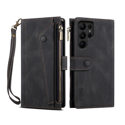 For Samsung Galaxy S24 Ultra 5G ESEBLE Retro Frosted RFID Flip Leather Phone Case(Black) - Galaxy S24 Ultra 5G Cases by ESEBLE | Online Shopping UK | buy2fix