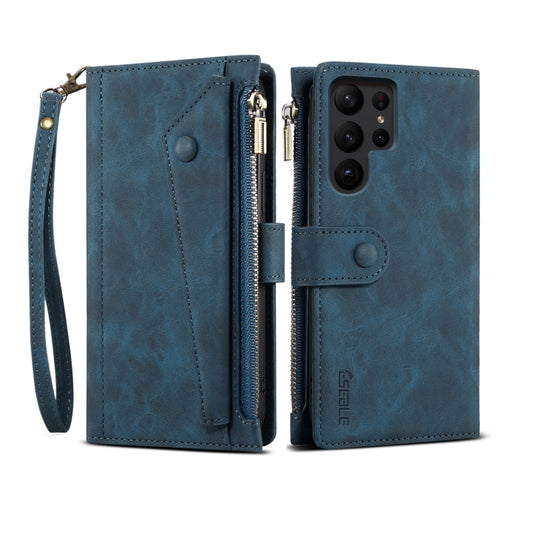 For Samsung Galaxy S24 Ultra 5G ESEBLE Retro Frosted RFID Flip Leather Phone Case(Dark Green) - Galaxy S24 Ultra 5G Cases by ESEBLE | Online Shopping UK | buy2fix