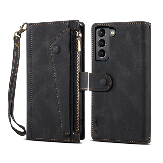 For Samsung Galaxy S24+ 5G ESEBLE Retro Frosted RFID Flip Leather Phone Case(Black)