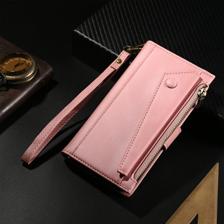 For Samsung Galaxy S24+ 5G ESEBLE Retro Frosted RFID Flip Leather Phone Case(Rose Gold) - Galaxy S24+ 5G Cases by ESEBLE | Online Shopping UK | buy2fix