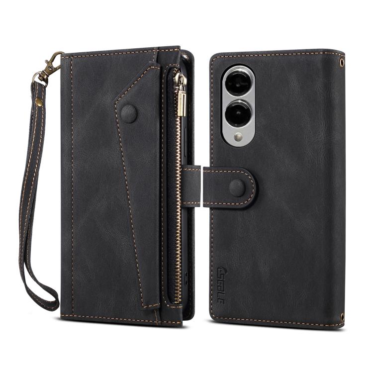 For Samsung Galaxy S25 Edge 5G ESEBLE Retro Frosted RFID Flip Leather Phone Case(Black) - Galaxy S25 Edge 5G Cases by ESEBLE | Online Shopping UK | buy2fix
