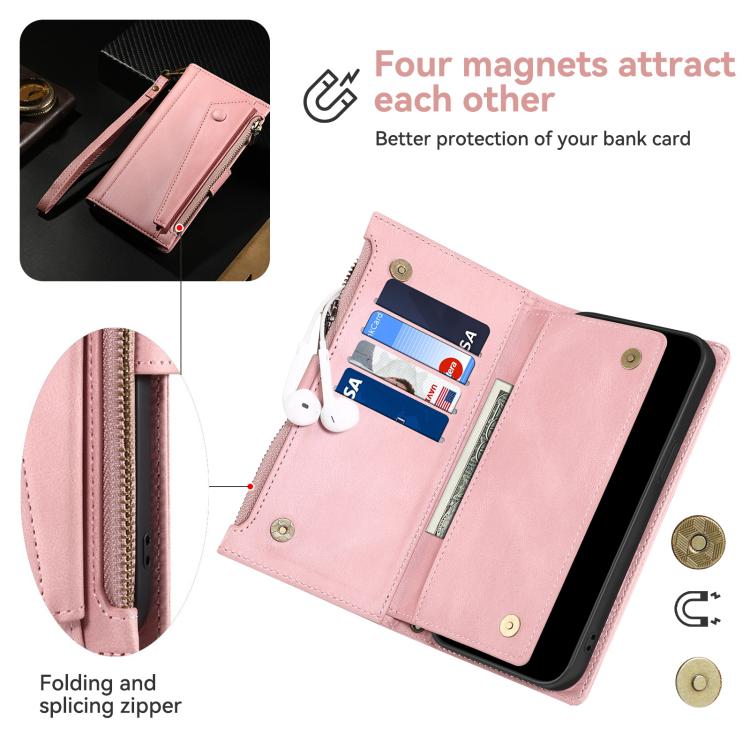 For Samsung Galaxy S25 Edge 5G ESEBLE Retro Frosted RFID Flip Leather Phone Case(Rose Gold) - Galaxy S25 Edge 5G Cases by ESEBLE | Online Shopping UK | buy2fix