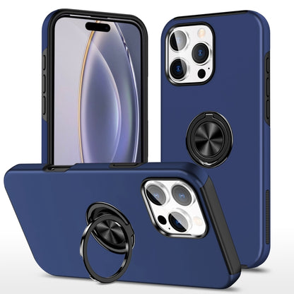 For iPhone 16 Pro Magnetic Ring Holder Phone Case(Navy Blue) by buy2fix