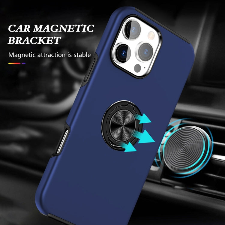 For iPhone 16 Pro Magnetic Ring Holder Phone Case(Navy Blue) by buy2fix