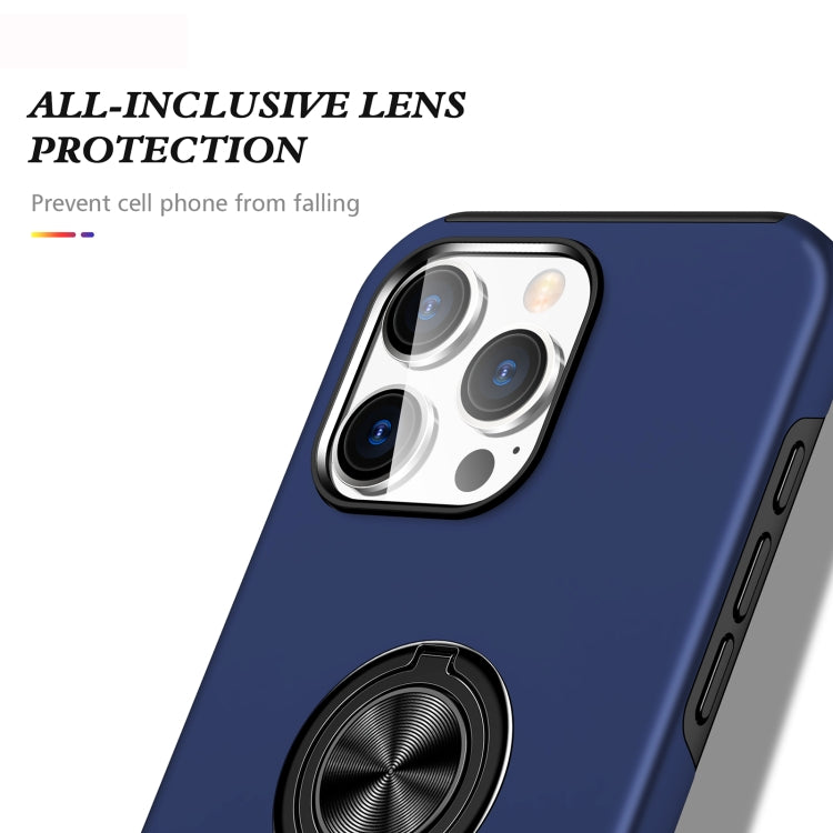For iPhone 16 Pro Magnetic Ring Holder Phone Case(Navy Blue) by buy2fix