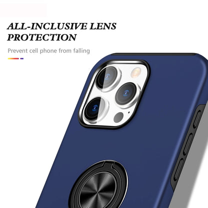 For iPhone 16 Pro Magnetic Ring Holder Phone Case(Navy Blue) by buy2fix