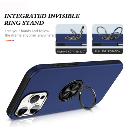 For iPhone 16 Pro Magnetic Ring Holder Phone Case(Navy Blue) by buy2fix