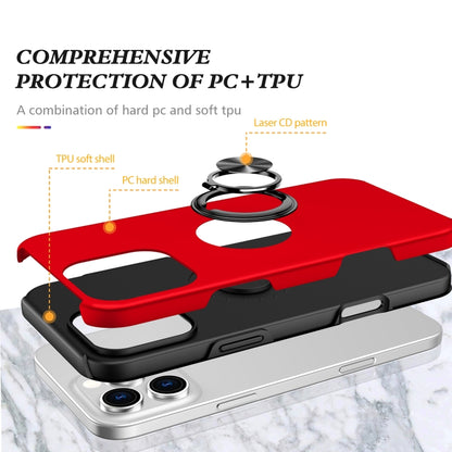 For iPhone 16 Pro Magnetic Ring Holder Phone Case(Red) by buy2fix
