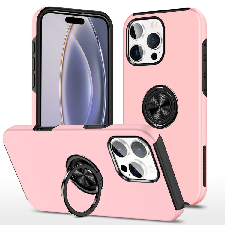 For iPhone 16 Pro Magnetic Ring Holder Phone Case(Rose Gold) by buy2fix
