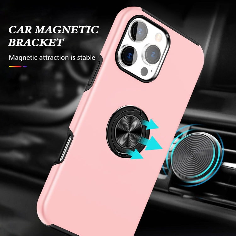 For iPhone 16 Pro Magnetic Ring Holder Phone Case(Rose Gold) by buy2fix