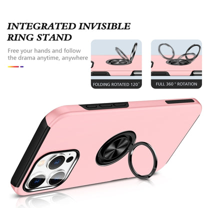 For iPhone 16 Pro Magnetic Ring Holder Phone Case(Rose Gold) by buy2fix