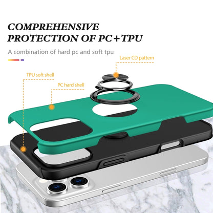 For iPhone 16 Pro Magnetic Ring Holder Phone Case(Dark Green) by buy2fix