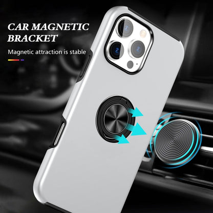 For iPhone 16 Pro Magnetic Ring Holder Phone Case(Silver) by buy2fix