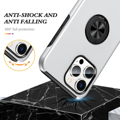 For iPhone 16 Pro Magnetic Ring Holder Phone Case(Silver) by buy2fix