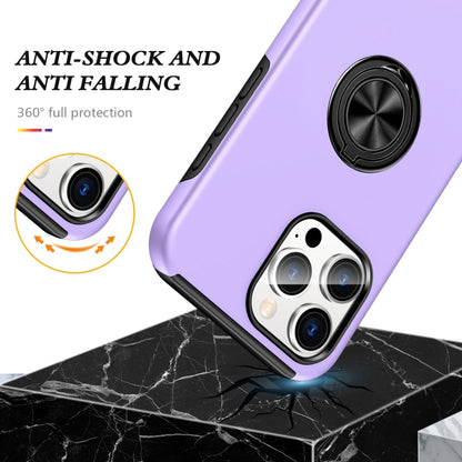 For iPhone 16 Pro Magnetic Ring Holder Phone Case(Purple) by buy2fix