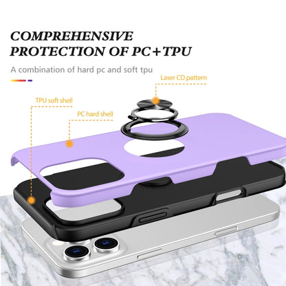 For iPhone 16 Pro Magnetic Ring Holder Phone Case(Purple) by buy2fix