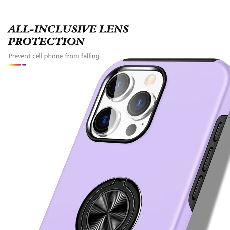 For iPhone 16 Pro Magnetic Ring Holder Phone Case(Purple) by buy2fix
