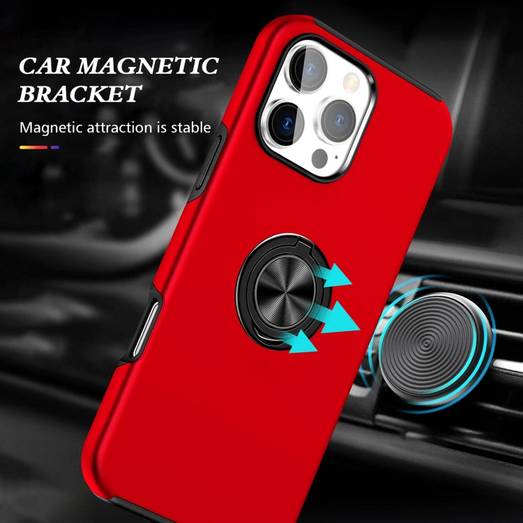 For iPhone 16 Pro Max Magnetic Ring Holder Phone Case(Red) by buy2fix