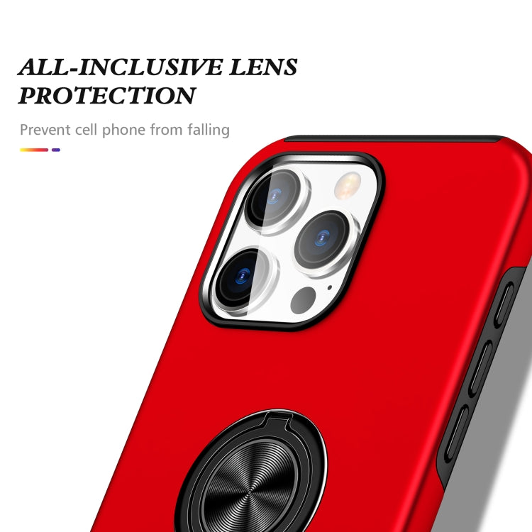 For iPhone 16 Pro Max Magnetic Ring Holder Phone Case(Red) by buy2fix