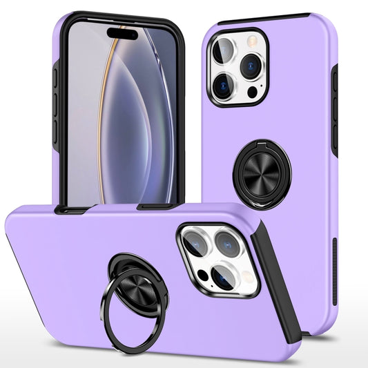 For iPhone 16 Pro Max Magnetic Ring Holder Phone Case(Purple) by buy2fix