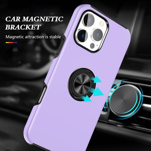 For iPhone 16 Pro Max Magnetic Ring Holder Phone Case(Purple) by buy2fix