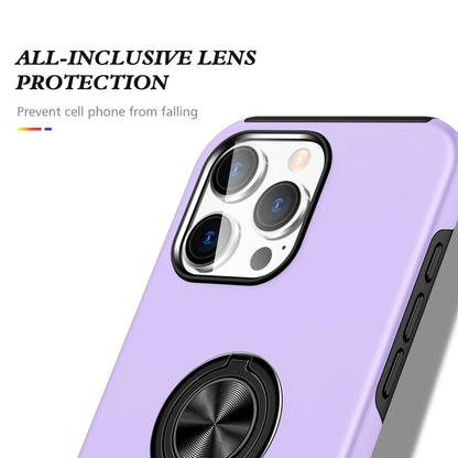For iPhone 16 Pro Max Magnetic Ring Holder Phone Case(Purple) by buy2fix