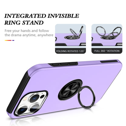 For iPhone 16 Pro Max Magnetic Ring Holder Phone Case(Purple) by buy2fix